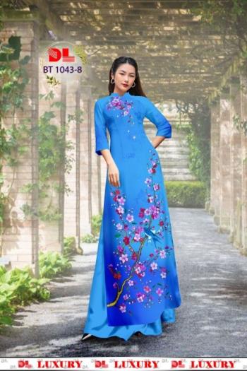 MẪU IN ÁO DÀI BT1043-8 XANH DA TRỜI